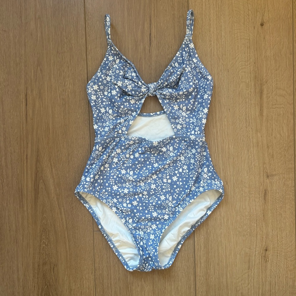 Blue Floral Swimsuit